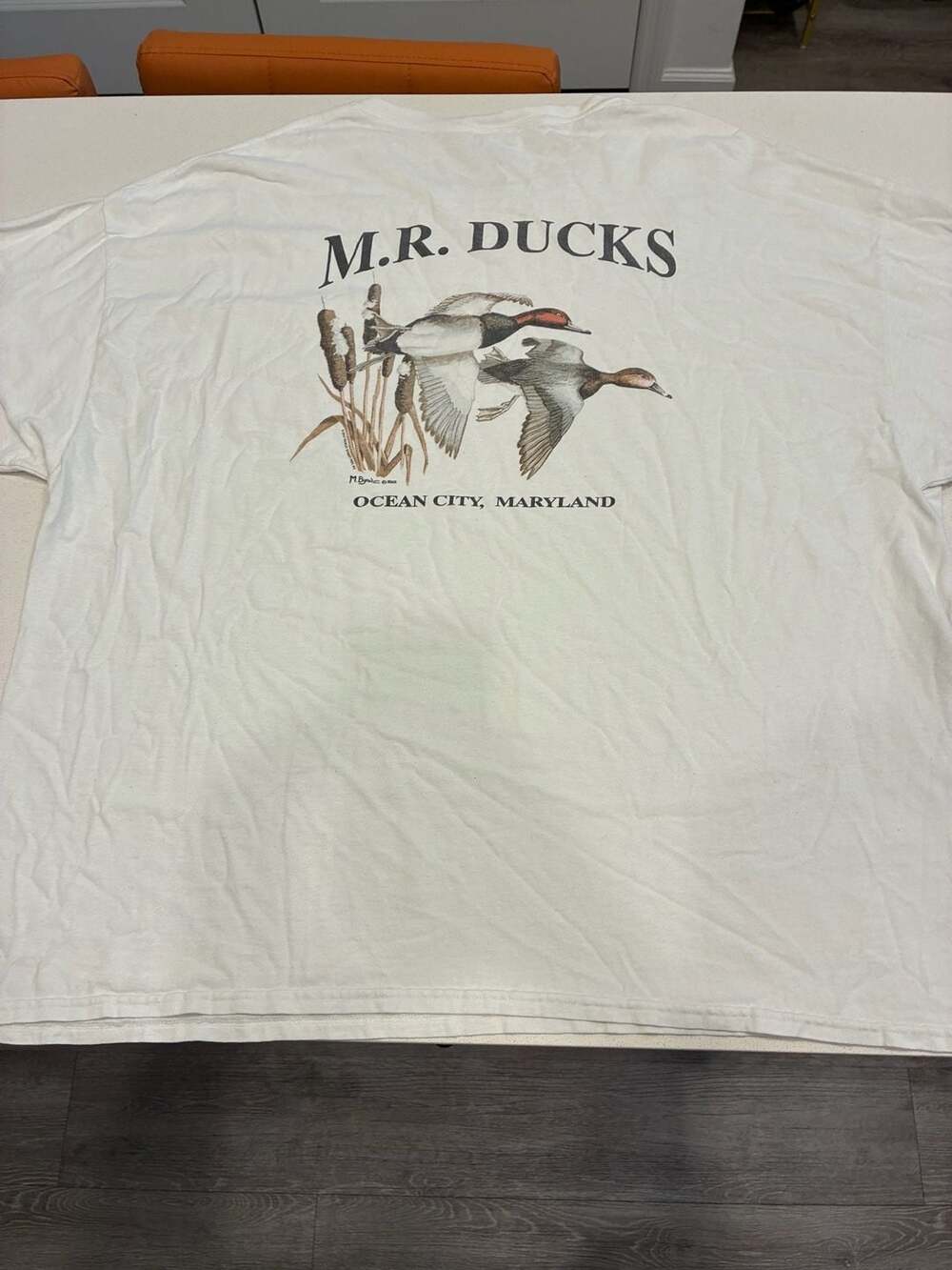 M.R. Ducks Ocean City Maryland Vintage 2013 Pocket T-Shirt White 3XL
